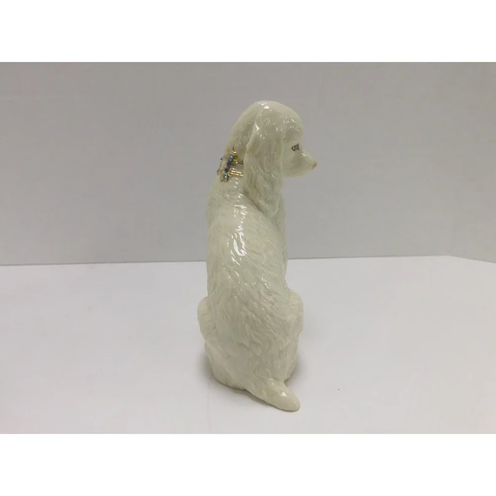 Two Lenox Figurines Cocker-Spaniel w/ Gem Collar & Cat w/Gem Collar DW799
